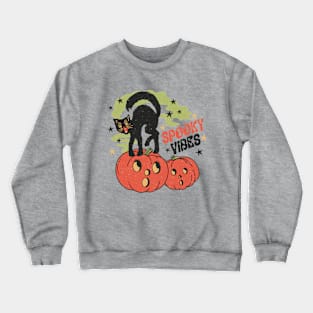 Retro Halloween Spooky Vibes Crewneck Sweatshirt